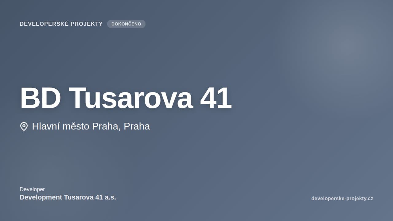 BD Tusarova 41