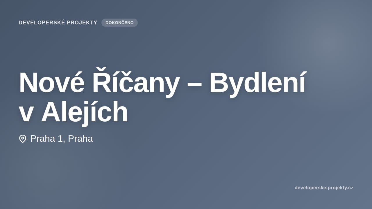 Nové Říčany – Bydlení v Alejích