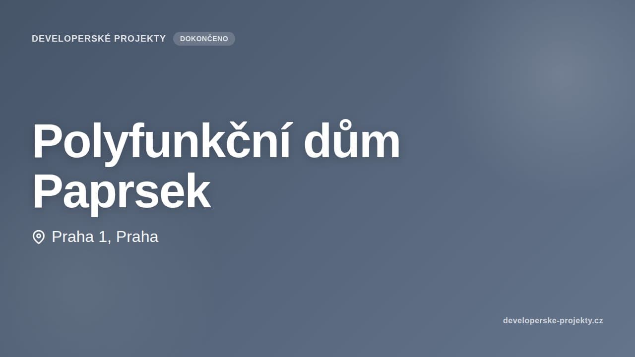 Polyfunkční dům Paprsek