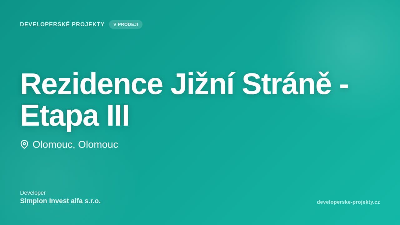 Rezidence Jižní Stráně - Etapa III