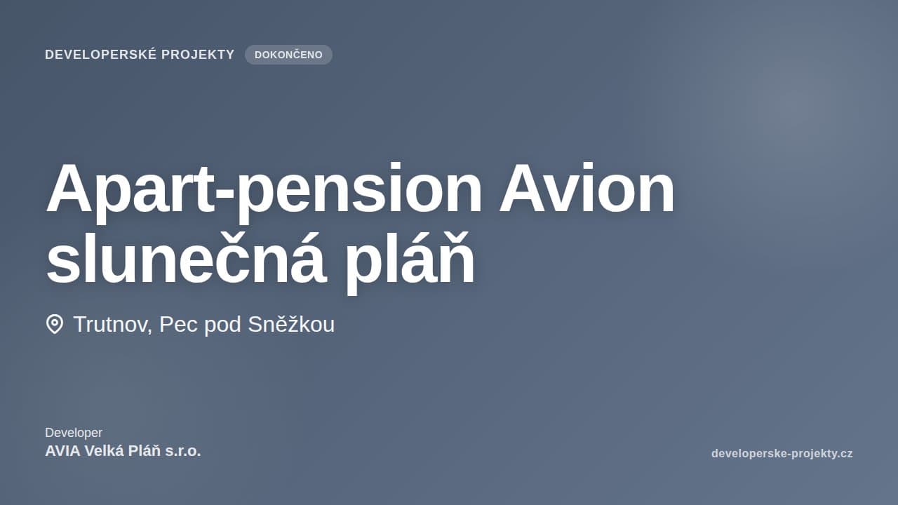 Apart-pension Avion slunečná pláň