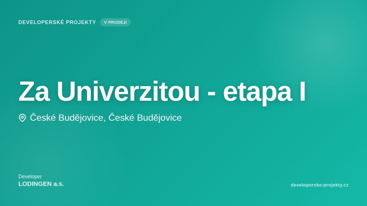 Za Univerzitou - etapa I