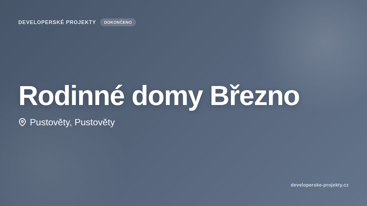 Rodinné domy Březno